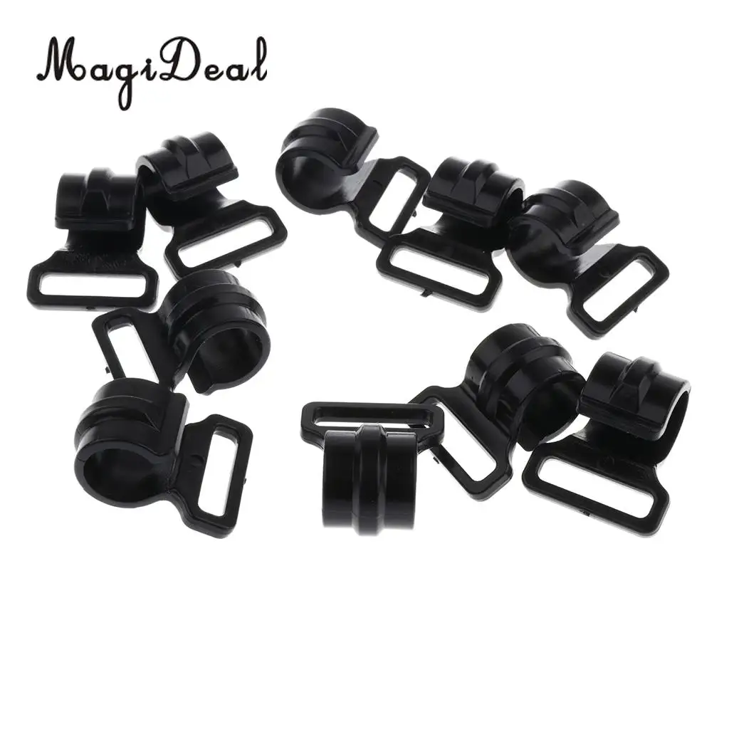 MagiDeal 10pcs Camping Tent Clips Accessories Outdoor Tent Hook Clamp Black 2.5cm