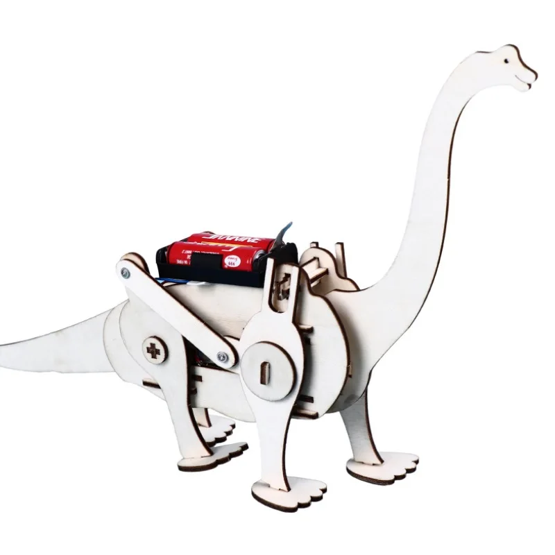 

DIY Electric Dinosaur 3D Wooden Puzzle Assembly Model Building Kit penguin monkey diy hand models children stem scientific toys