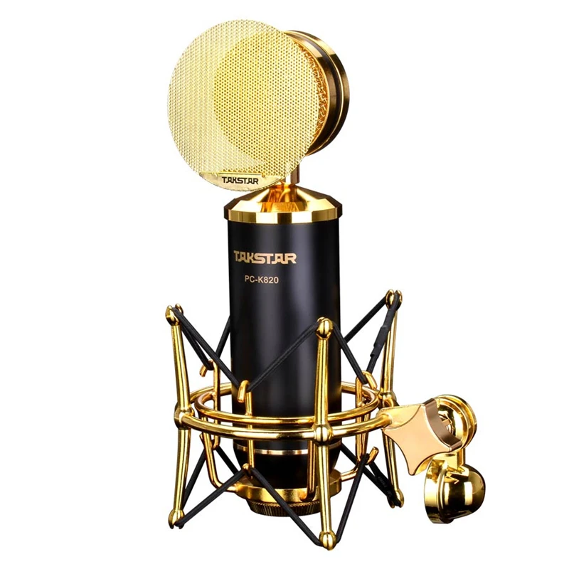 

Original Takstar Pc-K820 Professional Gold-Plated Microphone For Professional Recording Studios Stage Performances Instruments