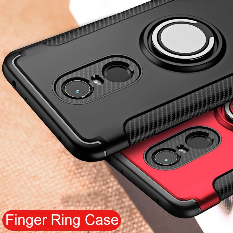 Finger Ring 360 Full Protect Case Xiaomi Redmi 5 Plus Note 4X Note 4 Redmi 4X 4A Note 3 Back Cover Silicone Case Xiaomi A2 Lite