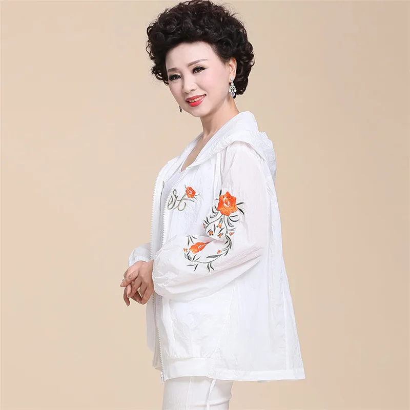 2018 Grande Dame Taille white Protection Femmes L Printemps 4xl Survêtement Mince Dt0119 Lâche Manteau Solaire Green orange Broderie De Nouvelle Court Veste 6xwIY6qRS