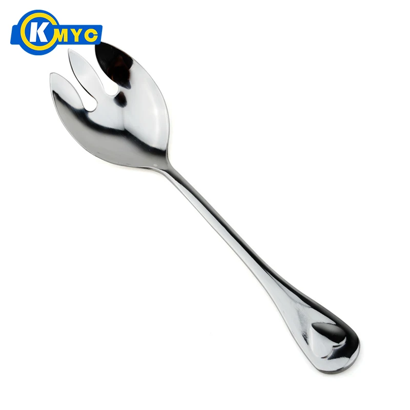 KMYCStainless steel Western Silver Spork салатная ложка круглая вилка для фруктов столовые приборы кухонная посуда аксессуары