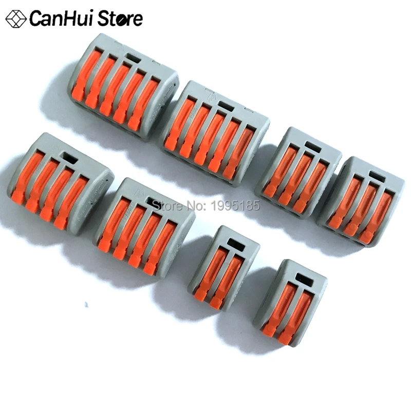 

10PCS 222-412 PCT-212 PCT-213 PCT-214 PCT-215 Wire Connector Conductor Terminal Block PCT 2PIN 3PIN 4PIN 5PIN Grey Connector 2w
