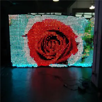 

4*5M p 10 Fireproof Cloth Led Vision Video Curtain With PC Controller