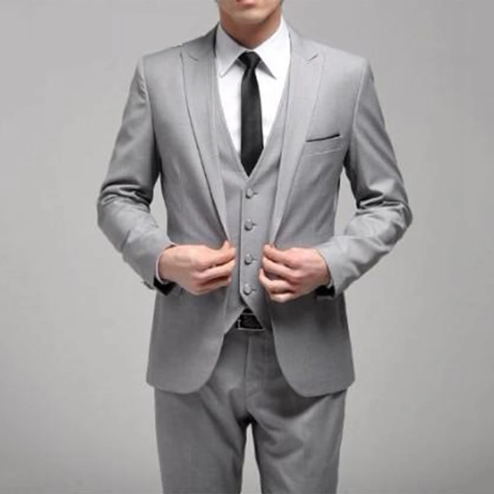 costume homme gris clair
