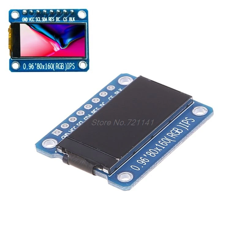

IPS 0.96 inch 7P SPI HD 65K Full Color OLED Module ST7735 Drive IC 80*160