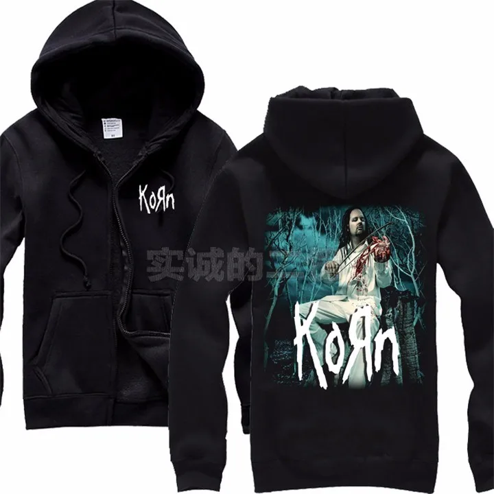 16 дизайнов Korn толстовка на молнии рок толстовки оболочка куртка бренд панк hardrock тяжелый металл sudadera флис спортивный костюм уличная одежда