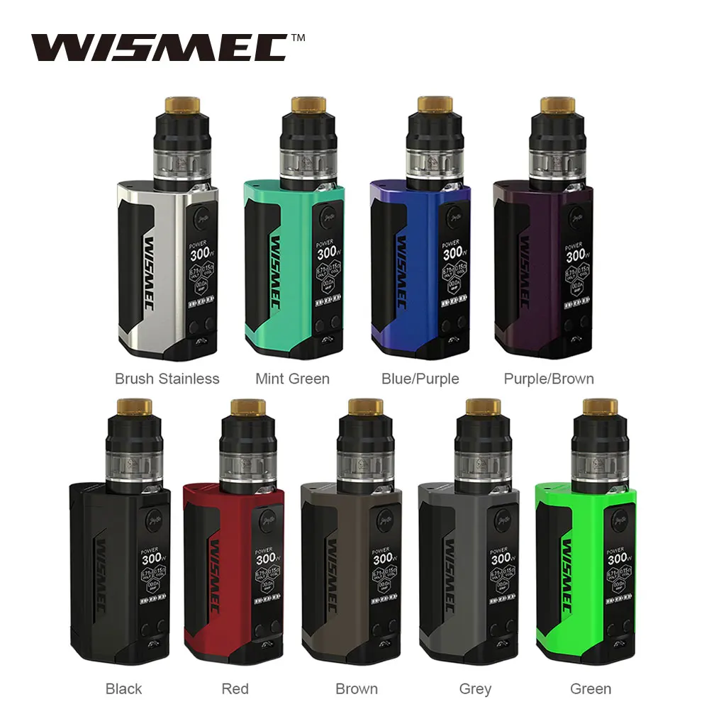 300W Original WISMEC Reuleaux RX GEN3 Kit with 2ml Gnome Tank  Reuleaux RX GEN3 Kit No 18650 Battery Vape Kit Vs IStick Pico 25