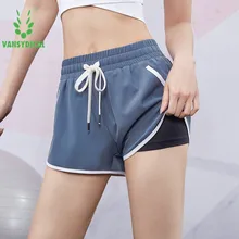 2 в 1 шорты для бега для женщины летние быстросохнущие женские спортивные шорты для тренировки Фитнеса Йоги тренировочные спортивные шорты s-xl