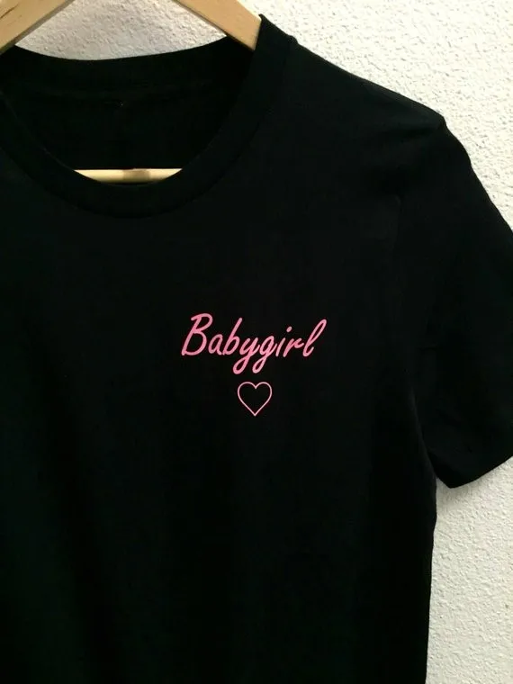 

Sugarbaby Babygirl Pink Graphic Tumblr Girls T shirt Short Sleeve Fashion Casual Tops aesthetic Fashion Babygirl T shirt