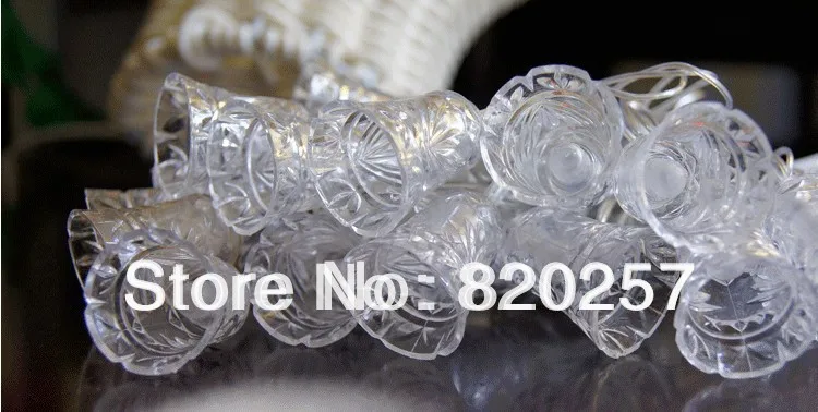 

free shipping 2pcs/lot 5m colorful string with 20pcs ring-bell string light , IP44 220V crystal pentament led lights
