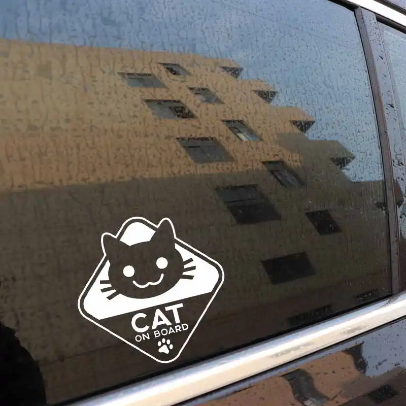 Earlfamily 15cm X Funny Vinyl Sticker Car Decal Cat On Board Auto Door Windows Trunk Stickers Graphic Styling Earlfamily 15cm X Funny Vinyl Sticker Car Decal Cat On Board Auto Door Windows Trunk Stickers Graphic Styling