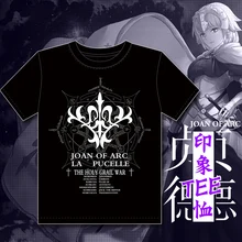 Судьба серии Жанна д 'Арк аниме футболка унисекс летняя футболка с коротким рукавом Топы хорошие модели Цвет черный 2