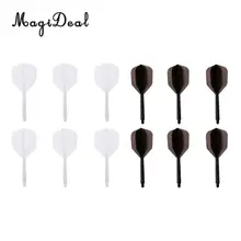 MagiDeal 12 шт прозрачный 2BA дротик с резьбой валов и оперение для Дротика соединения 2 цвета