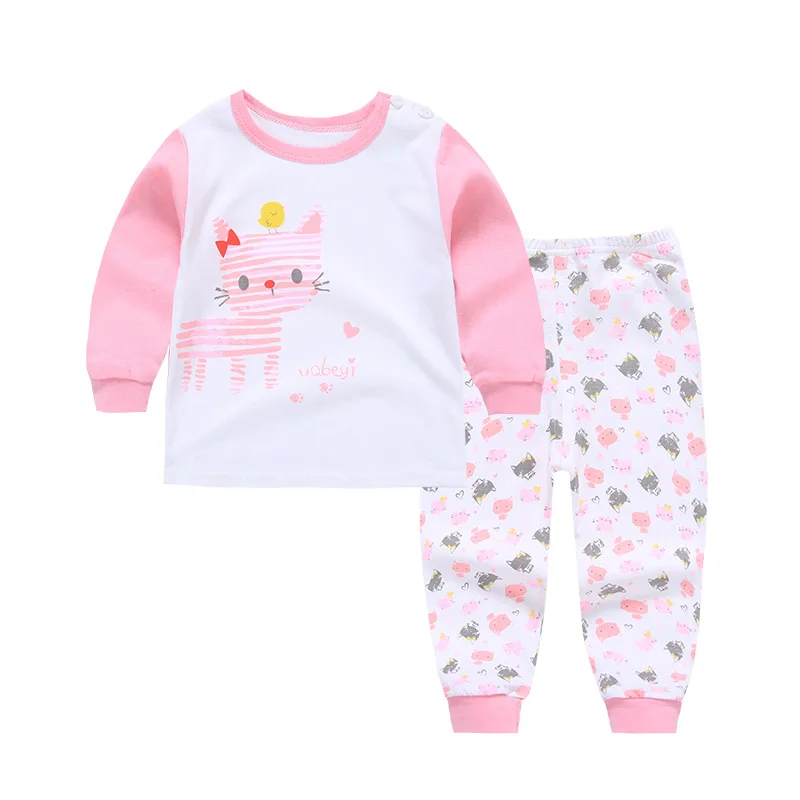 Комплект одежды для маленьких девочек; пижамы для маленьких девочек; Модная одежда для малышей - Цвет: 9