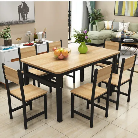 Набор для столовой, мебель для столовой, панель+ сталь, 1 стол+ 4 стула, набор, шезлонг, современный обеденный стол