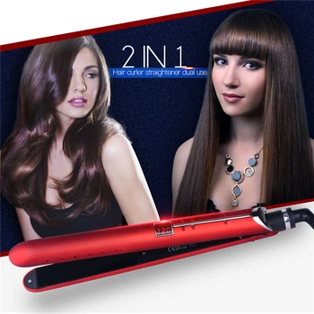 

Kemei Flat Iron Ceramic Hair Straightener LED Display Straightening Hair iron planchas de pelo Professional chapinha Curler