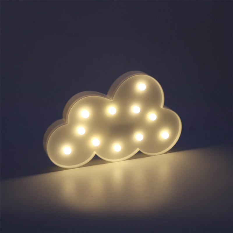 Прекрасный 3D ночник облако звезда Луна светодиодный ночник мило знаковое событие для детские, для малышей Украшения в спальню Дети игрушка