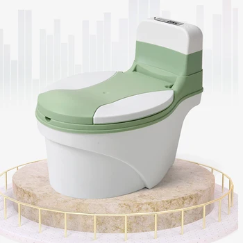 

New children kids baby plastic toilet training simulation potty chair with cover for free potty brush+cleaning bag