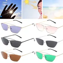 Шикарные солнцезащитные очки океан объектива Мода металлический каркас без каблука UV400 очки EY