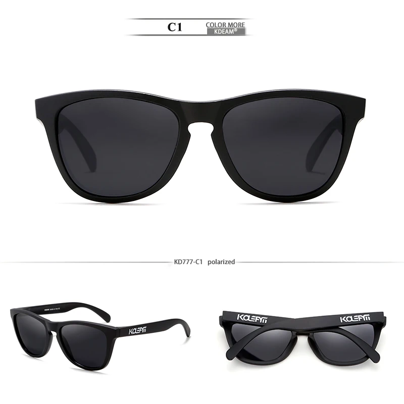 KDEAM, поляризационные солнцезащитные очки, женские, фирменный дизайн, модные, TR90, солнцезащитные очки для женщин, UV400, oculos de sol, подходят для всех размеров, оттенки для мужчин, KD777 - Цвет линз: C1