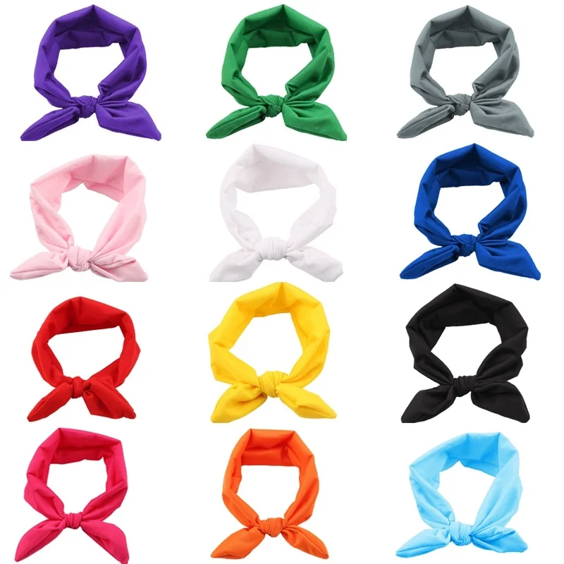 New Cute Baby Girls Bow Headband Infant Baby Rabbit Ears Bowknot