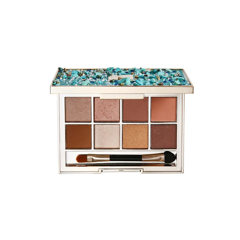 Ladies Eyeshadow 8 Color Matt Flash Sand Eye Shadow Disc Facial Makeup Cosmetology Palette de sombra hot Selling 2018 |