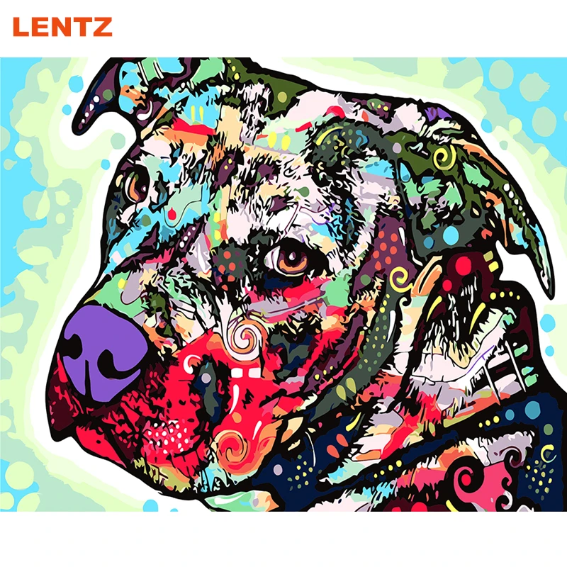 

Animal Dog Popular Art Painting Numbers picture By Number Digital Pictures Coloring by hand Unique Gift room decor Home Pop Art