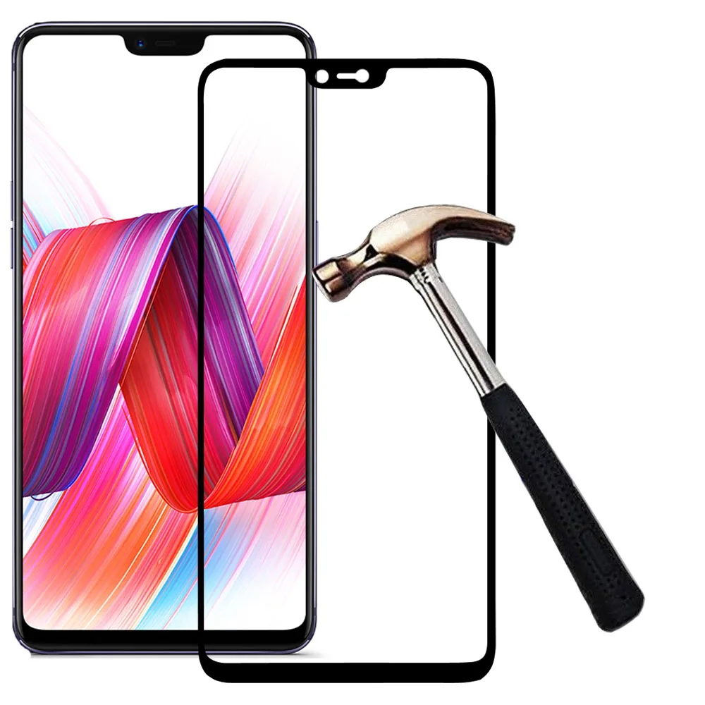 Для Oppo R15 полный охват закаленное Стекло Экран протектор взрывозащищенного