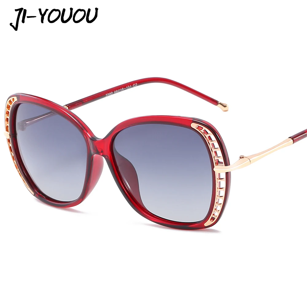 JIYOUOU designer sunglasses women 2018 New polarized oculos large round