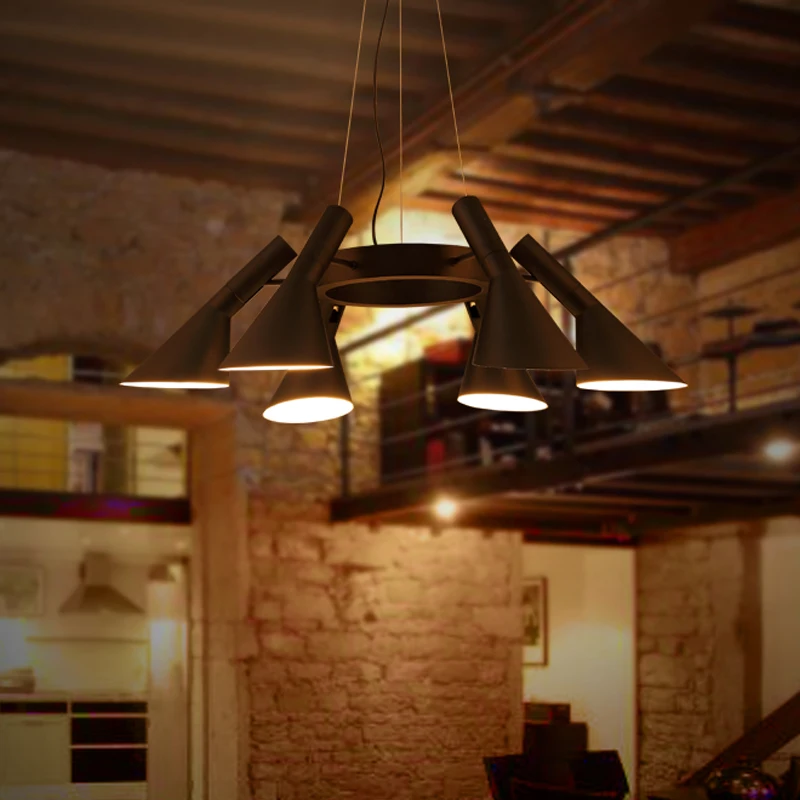 

Vintage Iron Pendant Light LED Industrial Loft Retro Droplight Bar Cafe Bedroom Restaurant American Country Style Ging Lamp