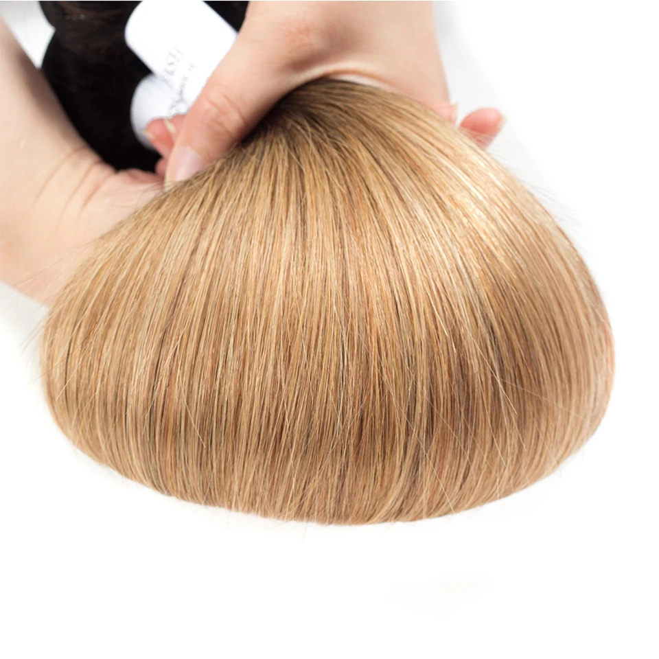 Ombre cabelo Humano Em Linha Reta Feixes de cabelo Com Fecho
