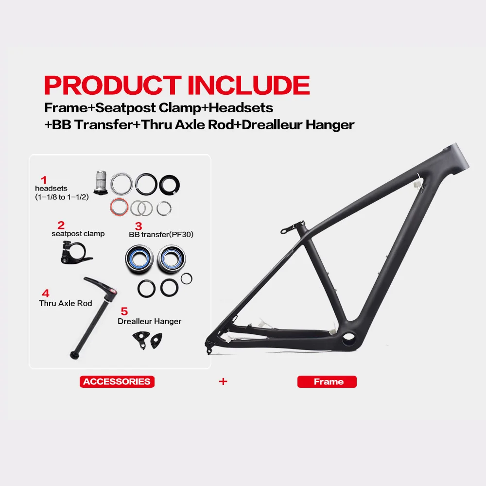 Perfect Airwolf new Carbon MTB boost Frame 29er Carbon bike frame 148*12mm frameset avaliable size S/M/ L 160mm brake BOOST bike frame 4