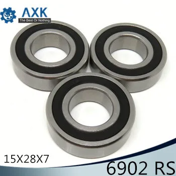 6902-2RS Bearing ABEC-1 (10PCS) 15x28x7 mm Metric Thin Section 6902 2RS Ball Bearings 6902RS 61902 RS