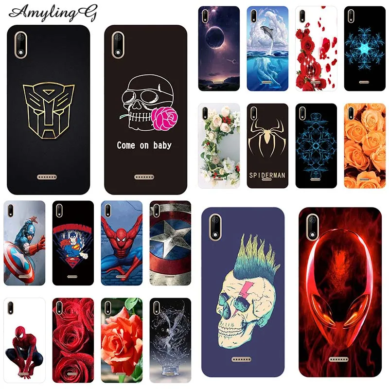 

Fashion Phone Case For Wiko Y60 Y 60 5.45 inch Case Print Soft Silicon TPU Back Cover Cartoon Rose Shell Fundas Para