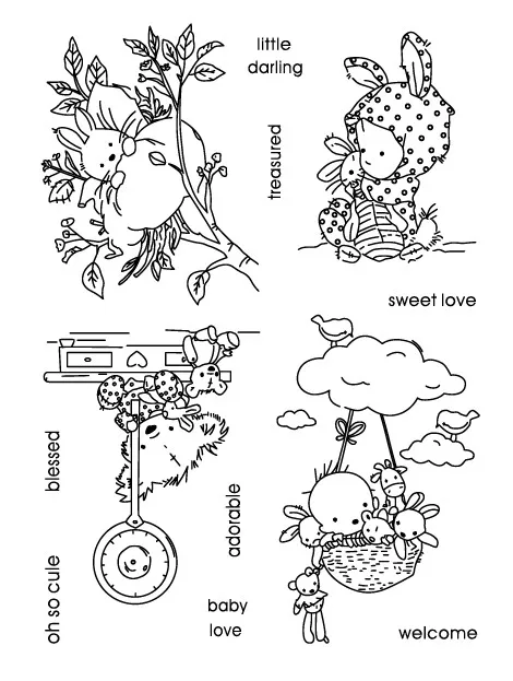 

baby Transparent Clear Stamps for DIY Scrapbooking/Card Making/Kids Christmas Fun Decoration Supplies