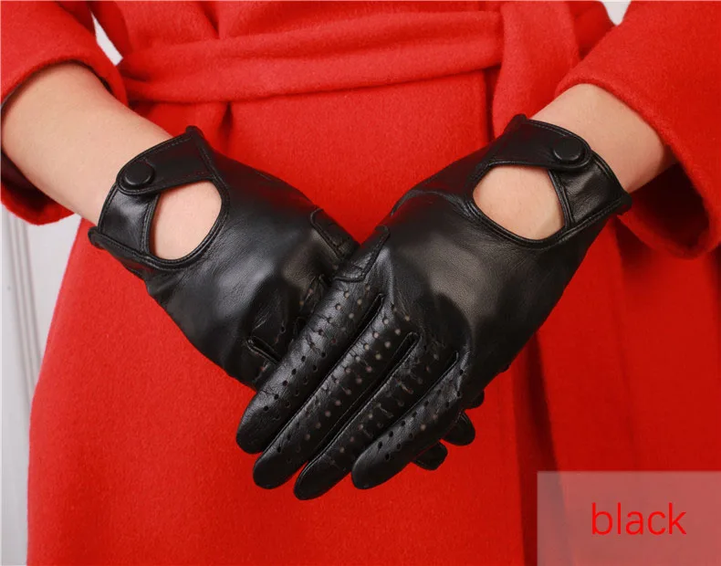 Оригинальные перчатки из овечьей кожи Модные летние сенсорный экран для женщин перчатки женские дышащие перчатки для вождения варежки NM1813