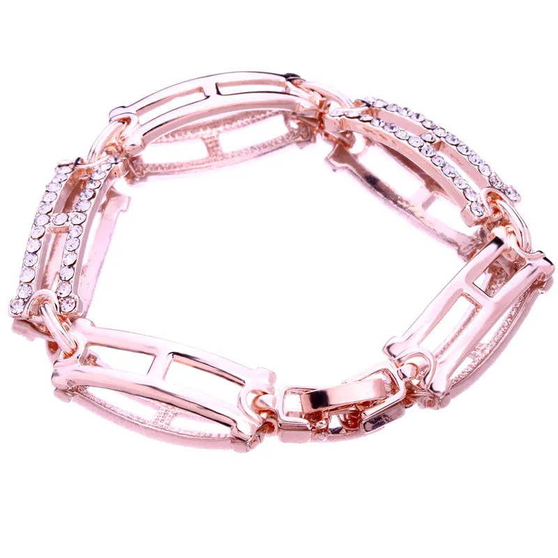 peerfull lady Bracelets Inlay Cubic Zirconia H Letter Bracelets & Bangles Jewelry Austrian