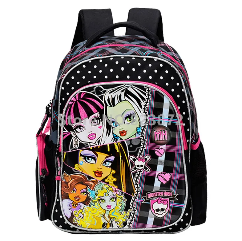 Mochila Monster High para niños y niñas, morral escolar con puntos  ondulados negros, morral para escuela primaria|monster high bag|backpack  children school bagsschool bags - AliExpress