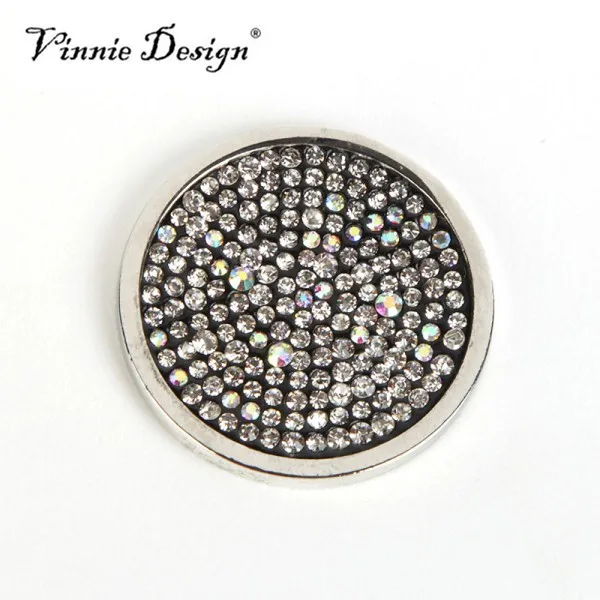 

Vinnie Design Jewelry 2019 Hot Selling 33MM Crystal Coin Disc for My Coin Holder Pendant
