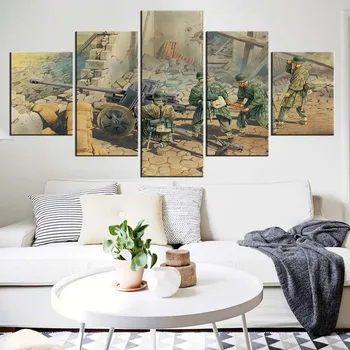 

5 Panel Modern Battles star Wall Art Painting Canvas Painting For Living Room Decor Picture Modular Painting No frame