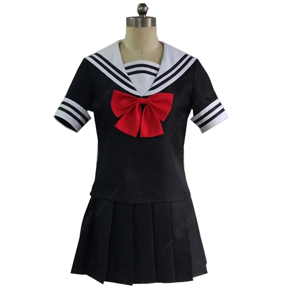 Новинка, японское аниме, волшебная девушка, сайт Asagiri Aya Nijimi Anazawa, косплей костюм JK, школьная форма, матросские Костюмы для девочек - Цвет: Черный
