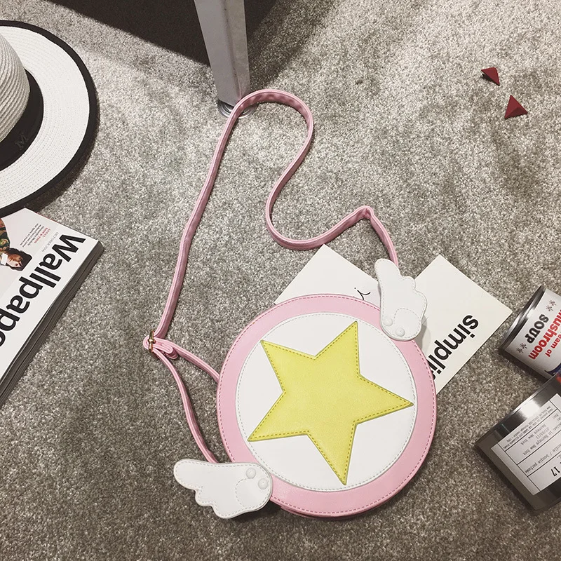 

Princess sweet lolita bag Japanese soft sister magic card girl Sakura cos star wings single shoulder slanting bag women CPQ004