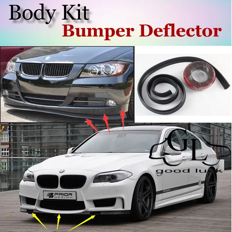 

For BMW 5 M5 E28 E34 E39 E60 E61 F10 F11 F07 1988~2015 Bumper Lip Deflector Spoiler For Car Tuning / TOPGEAR Front Skirt / Strip