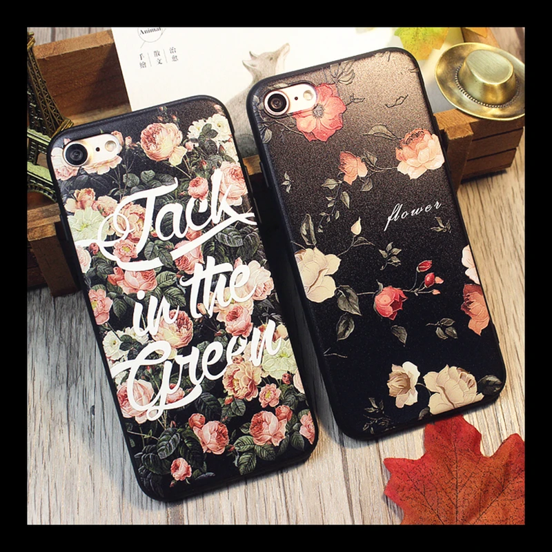 CHAOLIDA Rose Flower Relief Cellphone Accessory Case for Iphone X 6 6s Plus 7 8 3D Beauriful Women Covers CHAOLIDA Rose Flower Relief Cellphone Accessory Case for Iphone X 6 6s Plus 7 8 3D Beauriful Women Covers