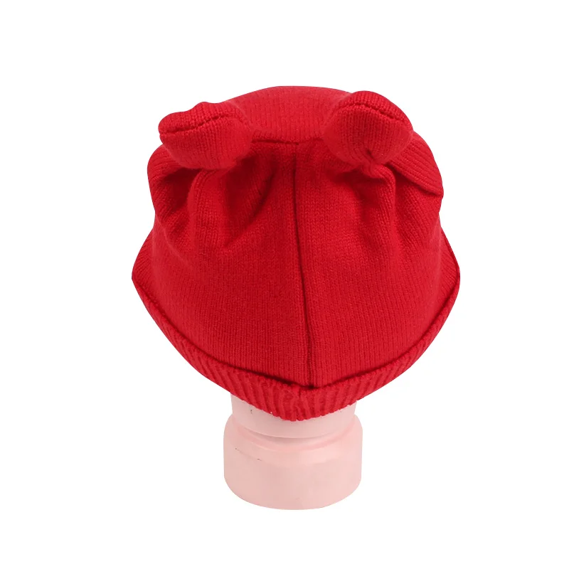 Bear Cotton Baby Hat Beanie Warm Winter Newborn Beanie Hat Cute Ears Knitted Baby Girls Hat Soft Comfortable Cradle Beanie New  (3)