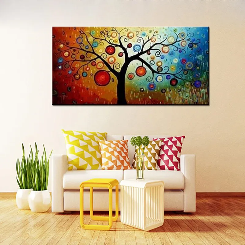 

Abstract Tree Acrylic Floral Paintings Hand Painted Colorful Flower Oil Painting on Canvas Modern Home Decor Wall Art Picture