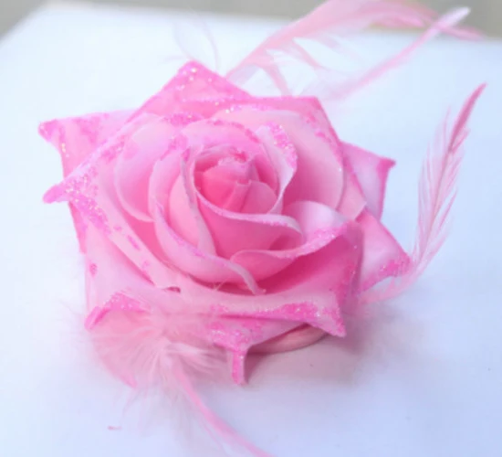 2017 Pink Big Rose Flower Headbands font b Women s b font Hair font b Accessories