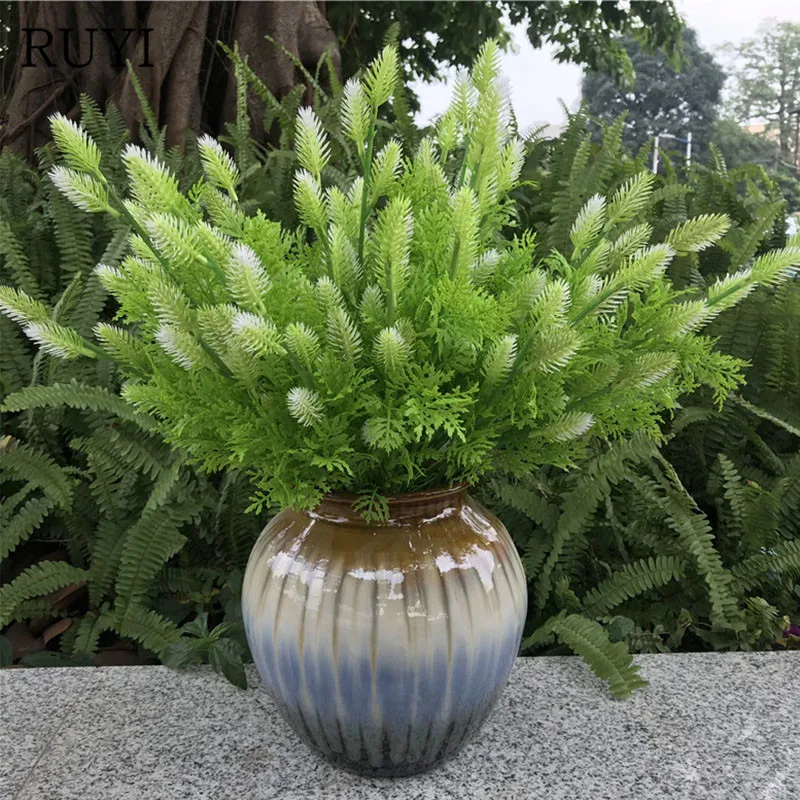 

5 Branch small fresh flocking sea urchin grass wedding plant wall decor fake flowers Office home decoration simulation plant