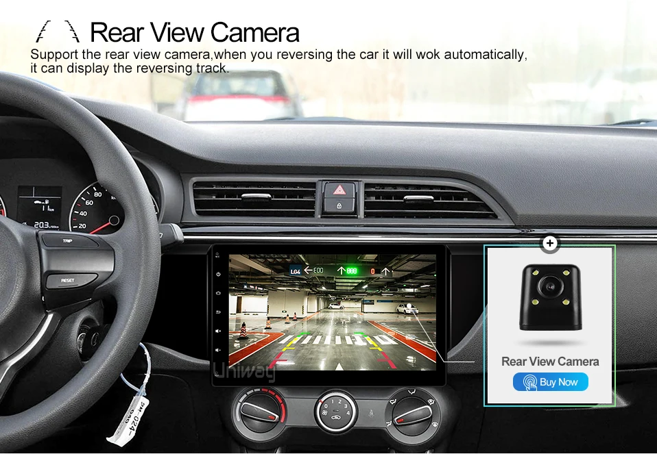 Perfect uniway A17K21071 2G+32G Octa 8 core  android 8.1  car dvd for kia k2 rio 2016 2017 multimedia car radio gps 11